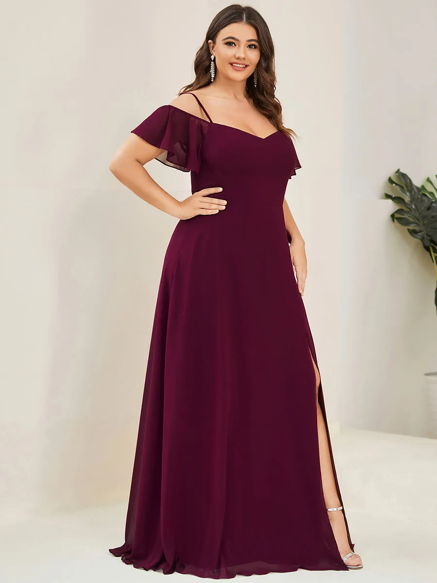 Plus Size Flattering Deep V Neck Wholesale Bridesmaid Dresses