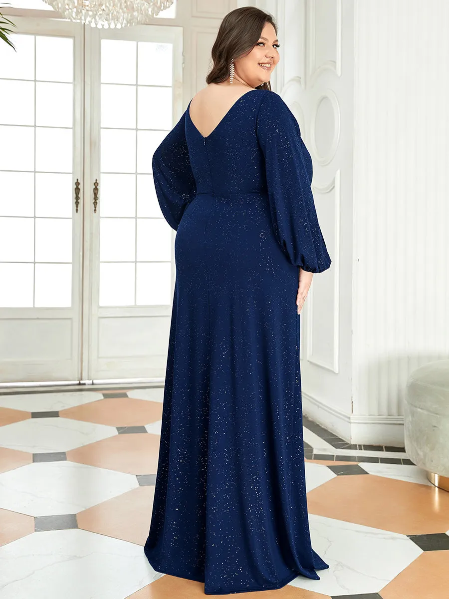 Plus Size Lantern Sleeves Wholesale Mother of the Bride Dresses