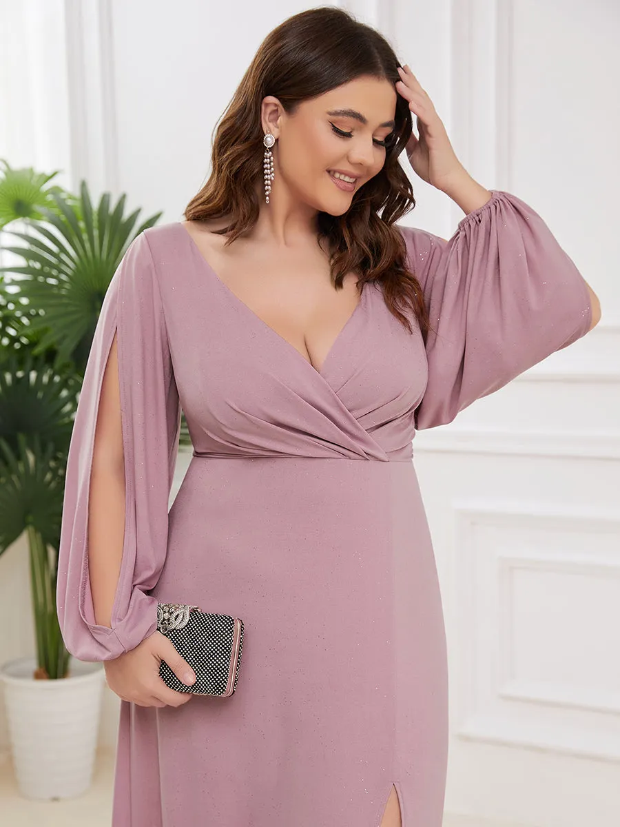 Plus Size Lantern Sleeves Wholesale Mother of the Bride Dresses