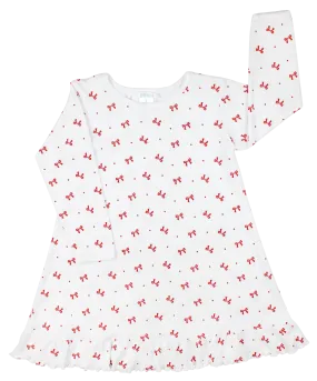 Red Tiny Bows Printed Dress | Baby Girl