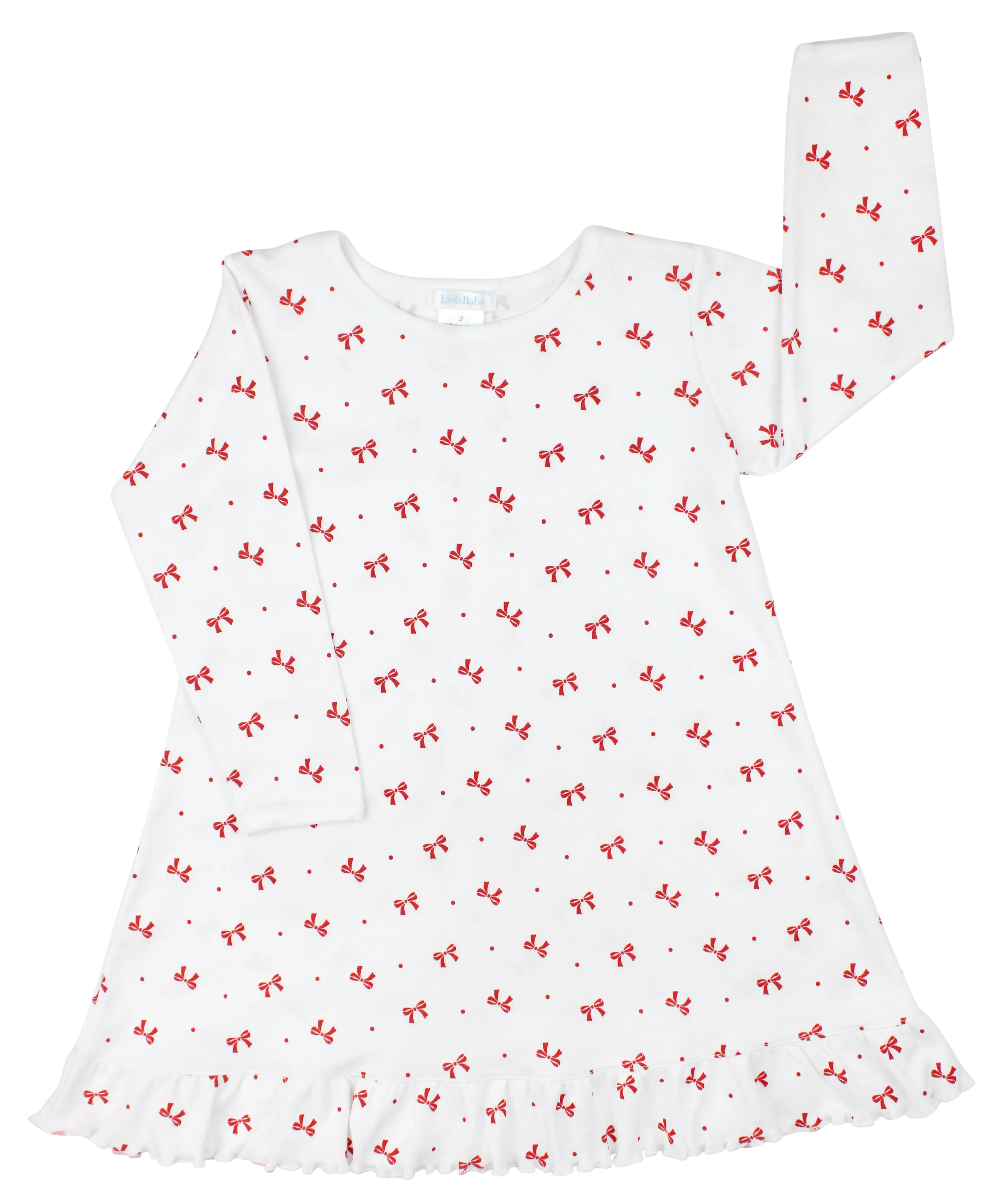 Red Tiny Bows Printed Dress | Baby Girl