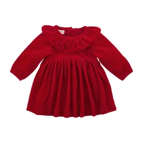 Red Velvet Dress  - 24m/2T