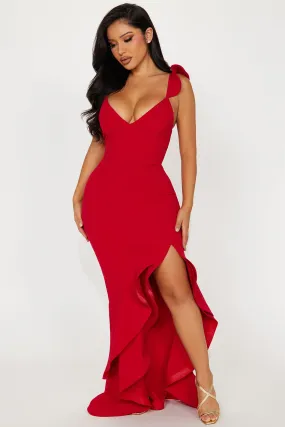 Romantic Date Nights Maxi Dress - Red