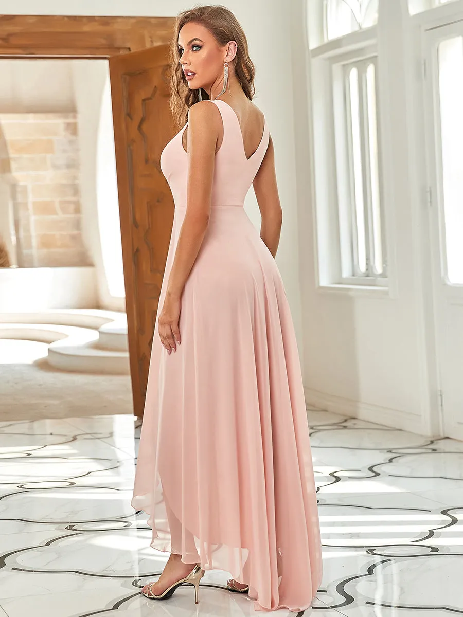 Sequin V Neck Sleeveless  Evening Dresses