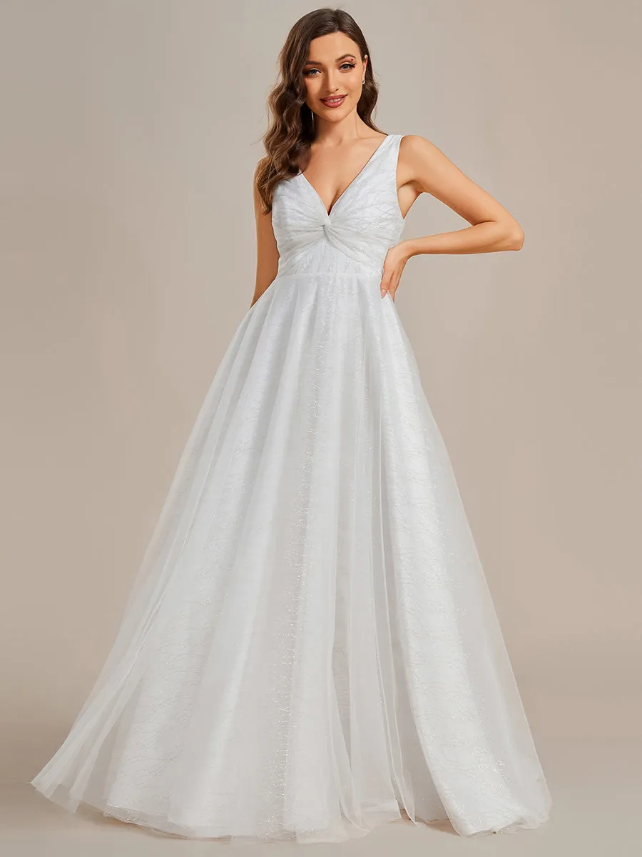 Shiny Twist Desigh A Line Wedding Dresses