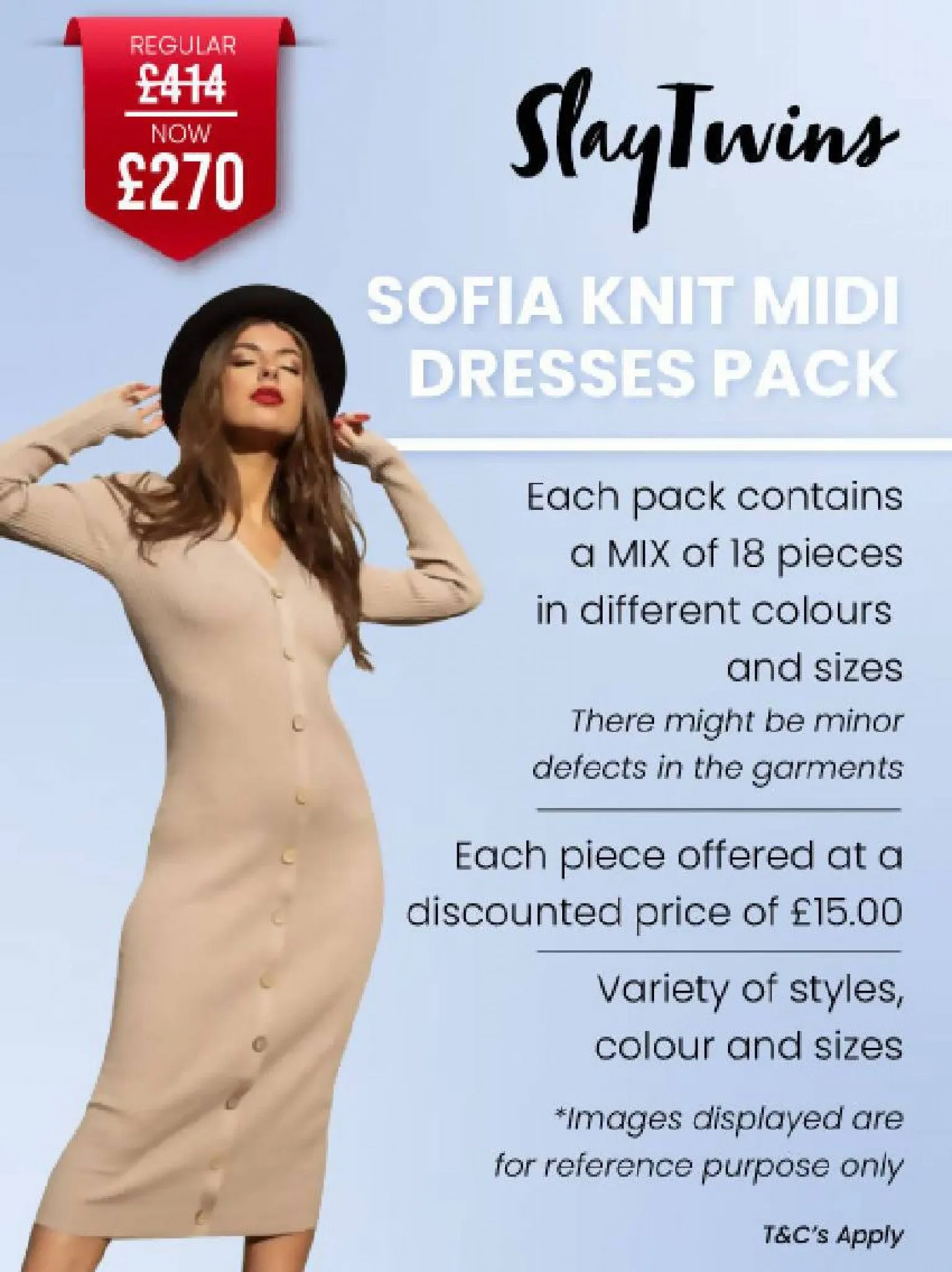 Slaytwins Knit Midi Dresses Value Pack