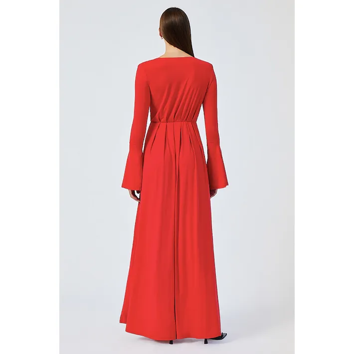 Suboo Ivy Long Sleeve Maxi Dress - Red