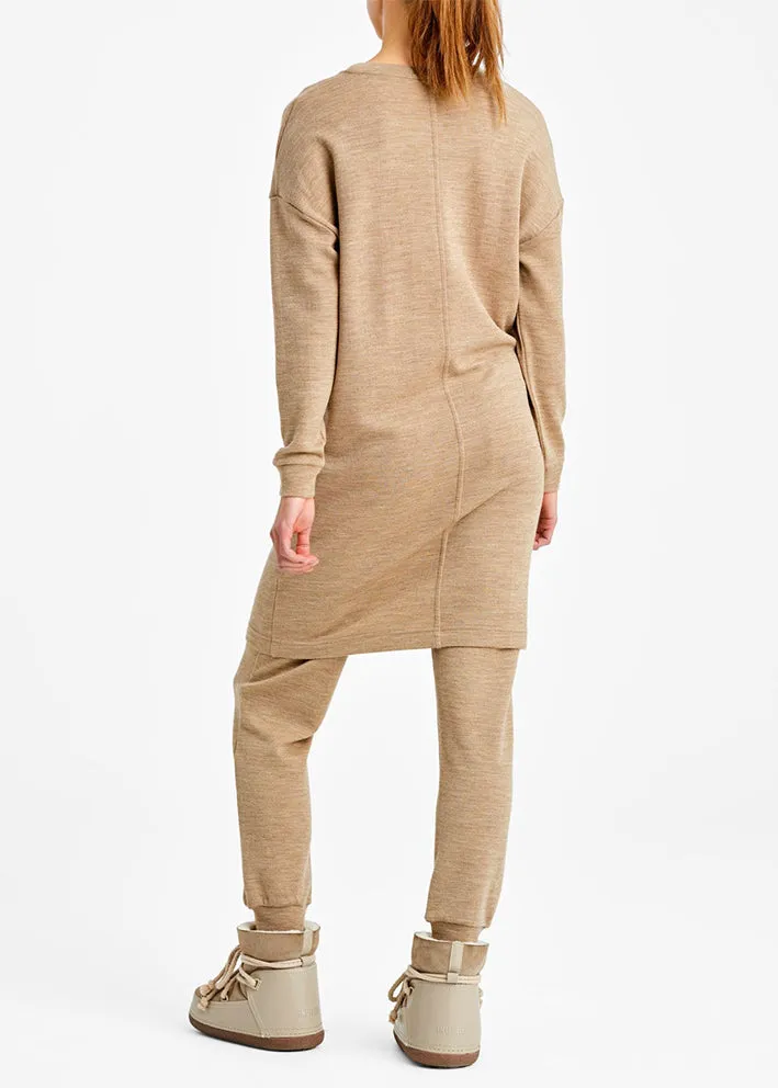 We Norwegians Tind Sweater Dress - Kjole - Camel