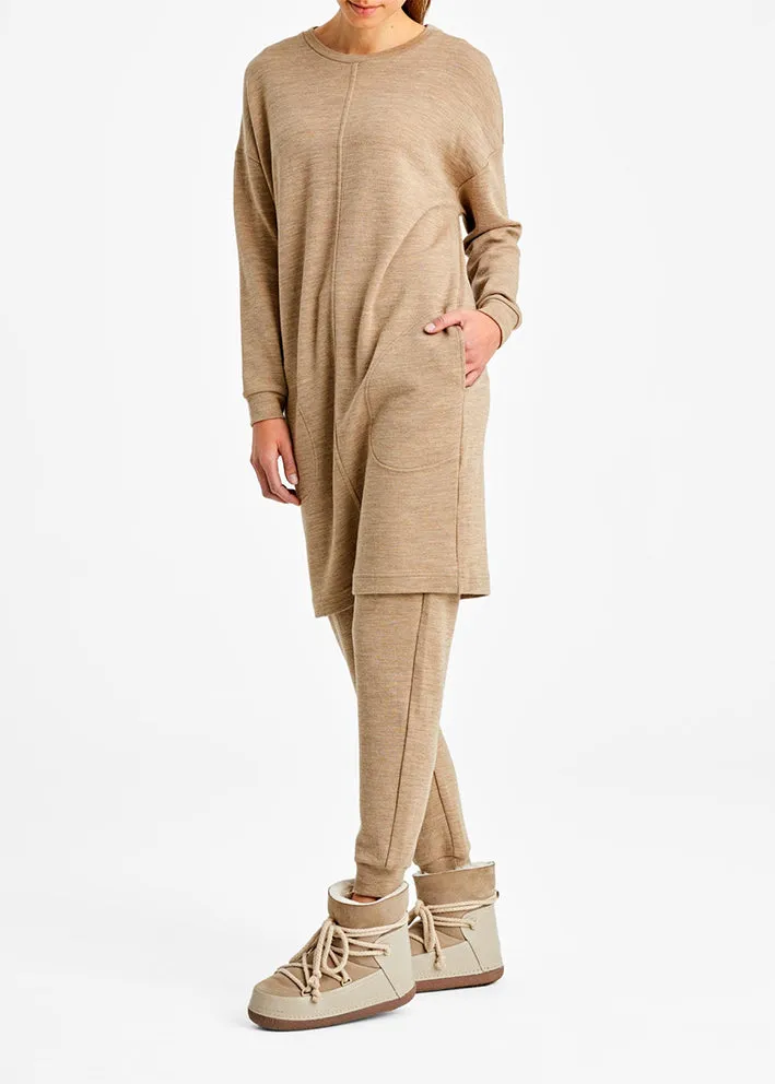 We Norwegians Tind Sweater Dress - Kjole - Camel